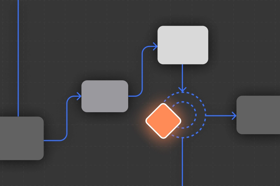 Image showing a highlighted block within a workflow.