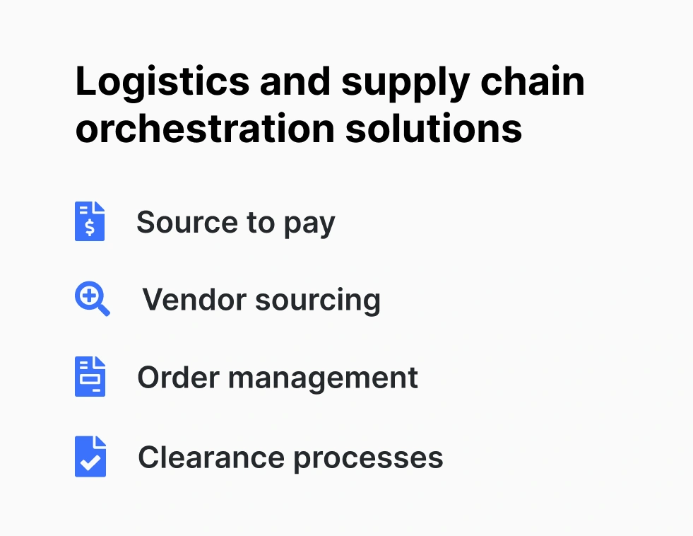 Logistics chain orchestration solutions