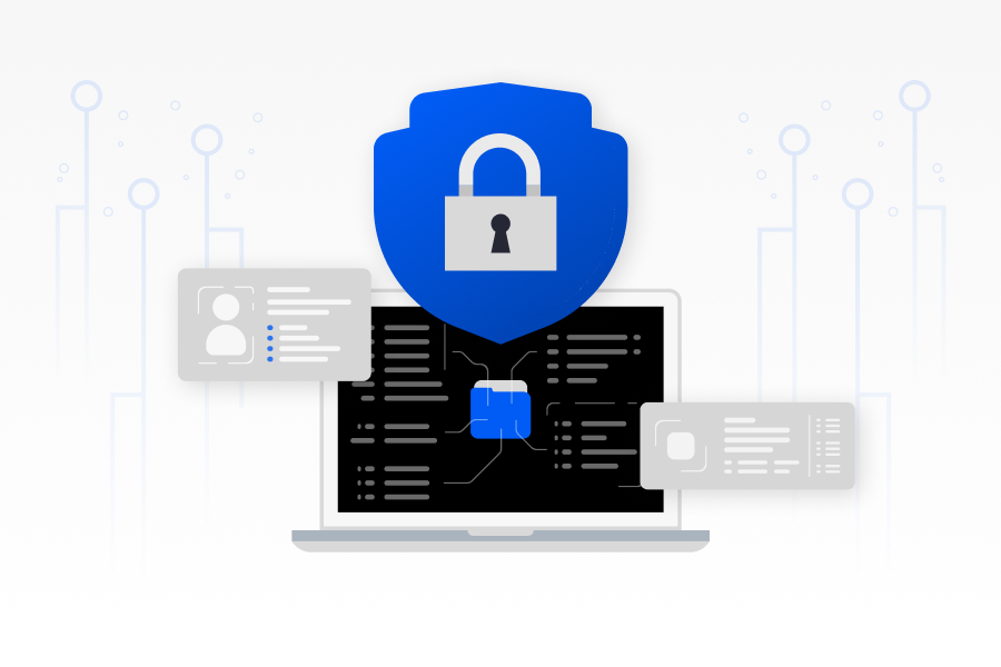 Tech graphics for cyber security and system data