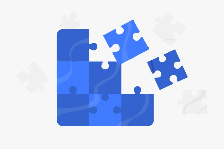 Blue puzzle pieces