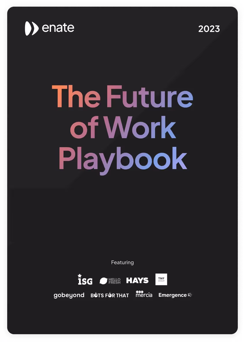 Image of the future of work playbook by Enate