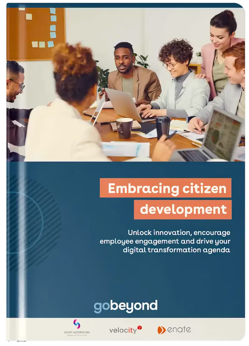 image of front page of a report featured by enate about Citizen Development in 2022