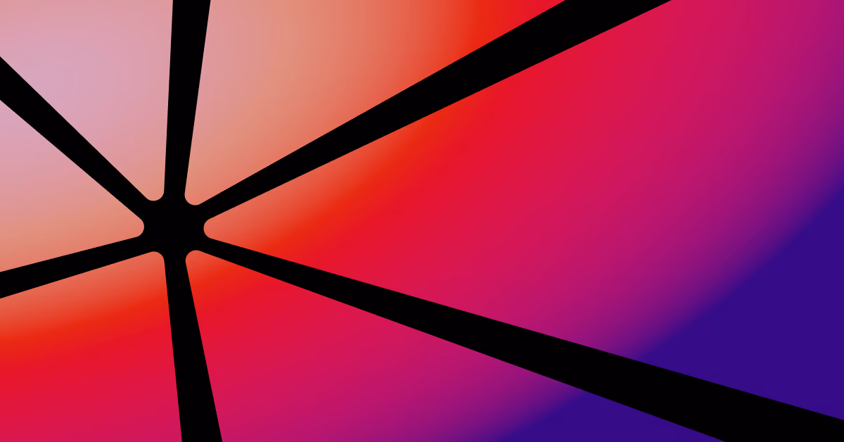 Abstract geometric design symbolizing the orchestration of people, processes, and AI into a connected workflow.