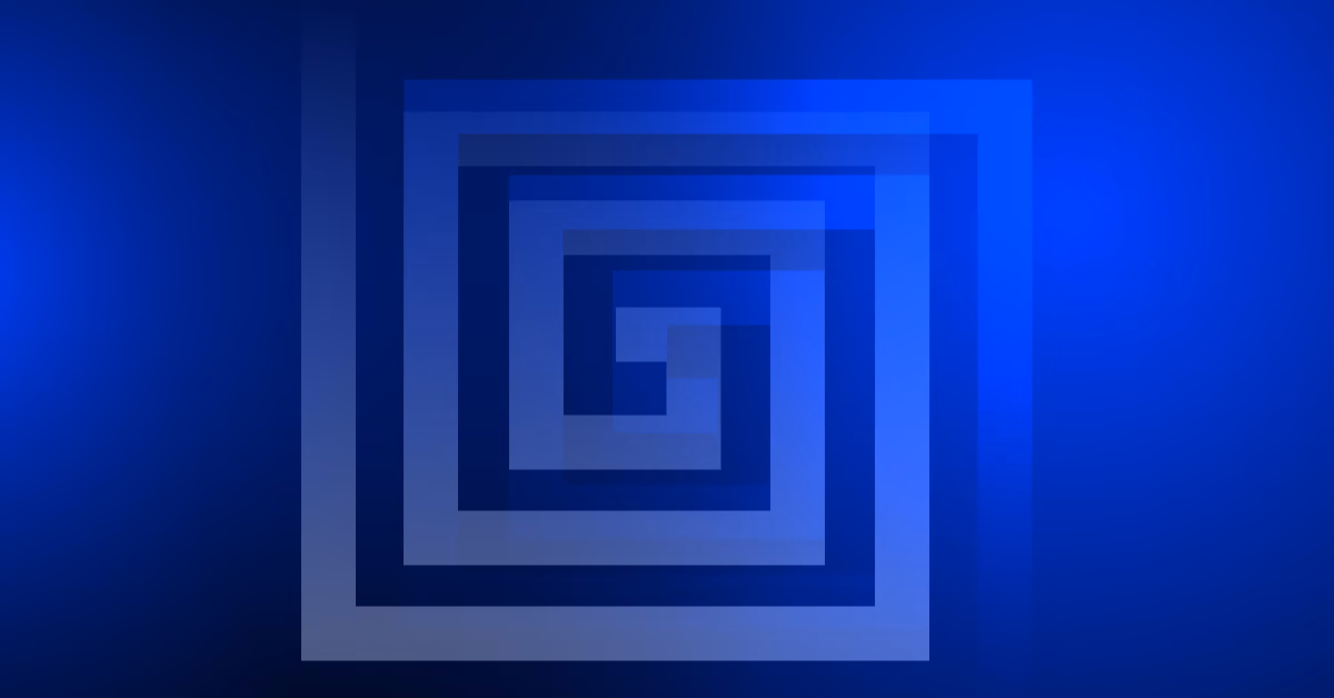Abstract blue geometric spiral representing the rising complexity and costs of generative AI.