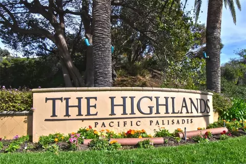 The Highlands Pacific Palisades entry sign