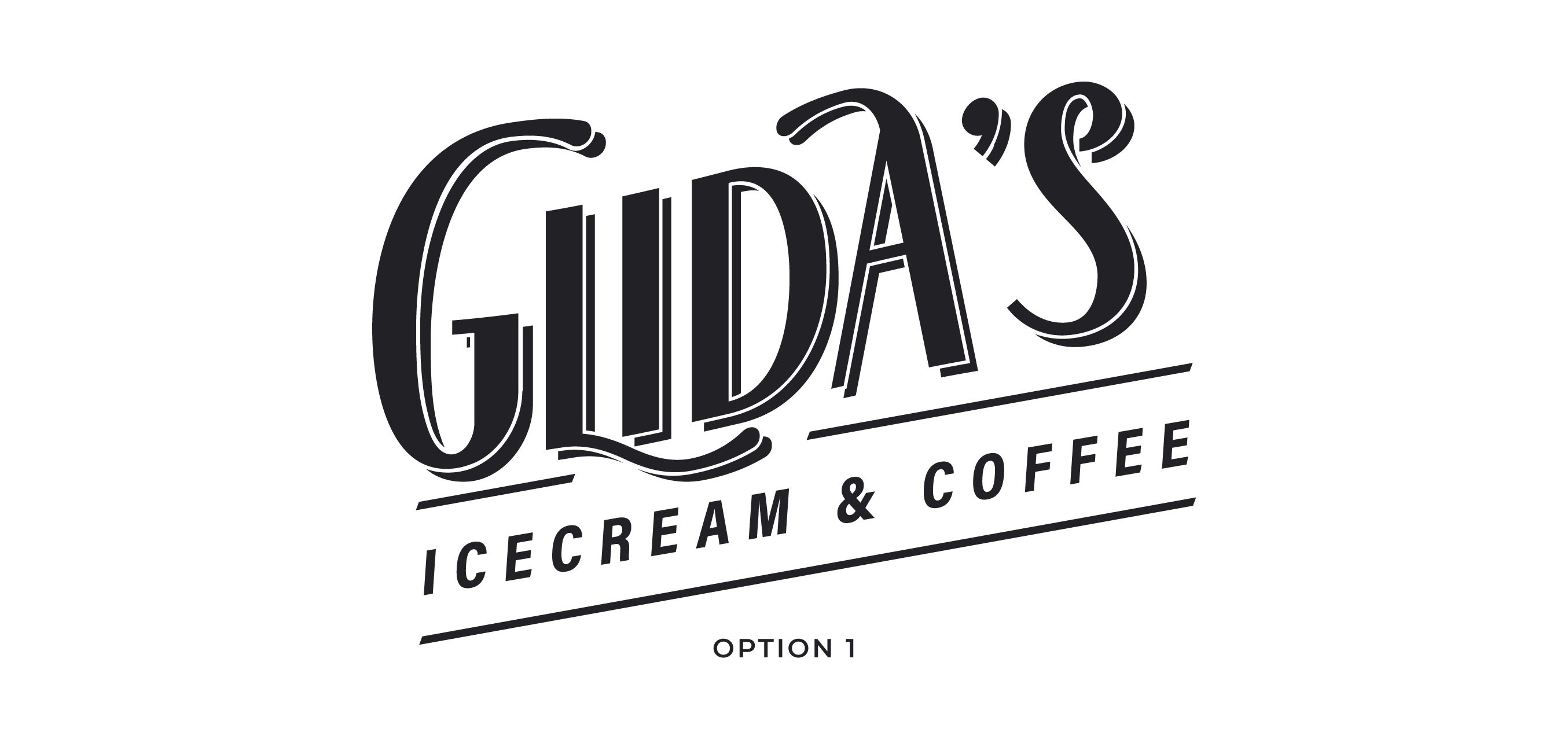 Option 1 for the Glida's logo during the development phase.