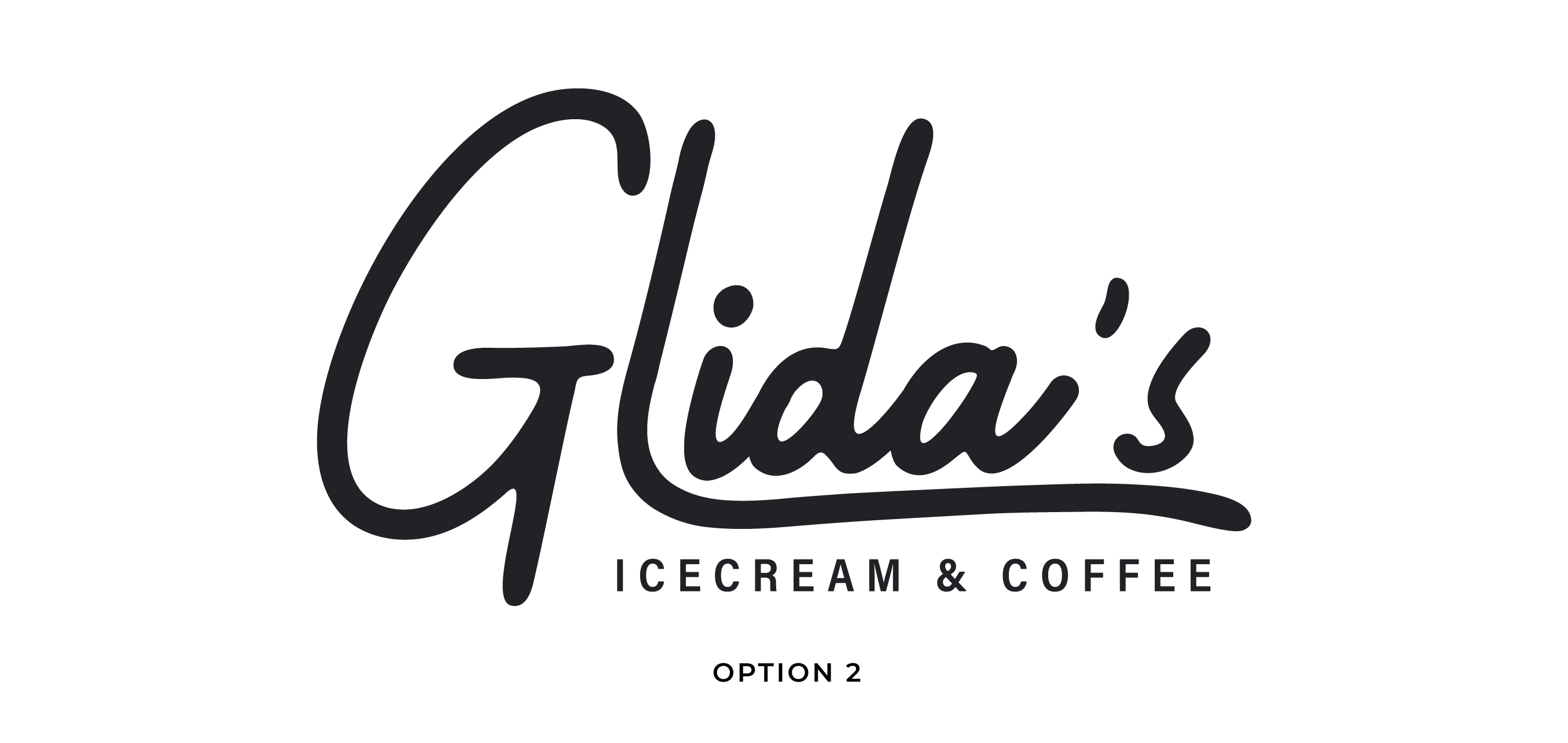 Option 2 of the Glida's logo during the development phase.