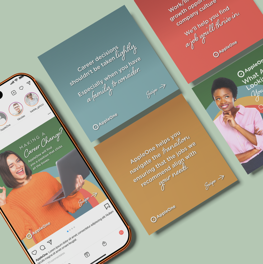 Find Your Yes campaign graphics arranged next a phone mockup