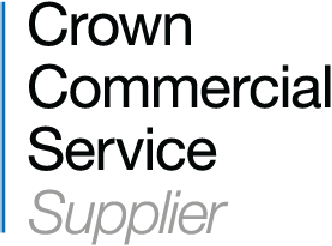 Text logo reading Crown Commercial Service with the word Supplier in gray italic below.