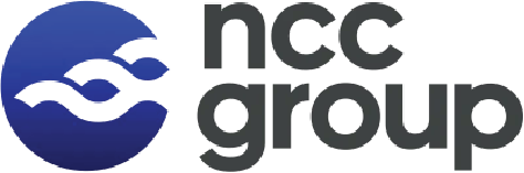 NCC Group logo with stylized blue circular icon and black lowercase text.