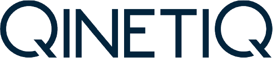QinetiQ company logo in bold dark blue letters.
