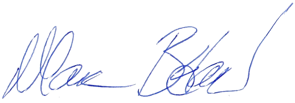 Signature manuscrite en encre bleue sur fond transparent.