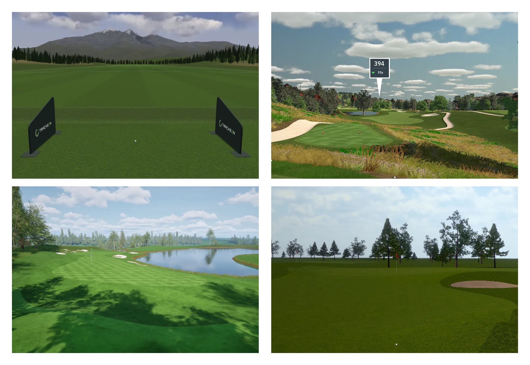 Trackeon’s browser driving range and supported golf simulators.