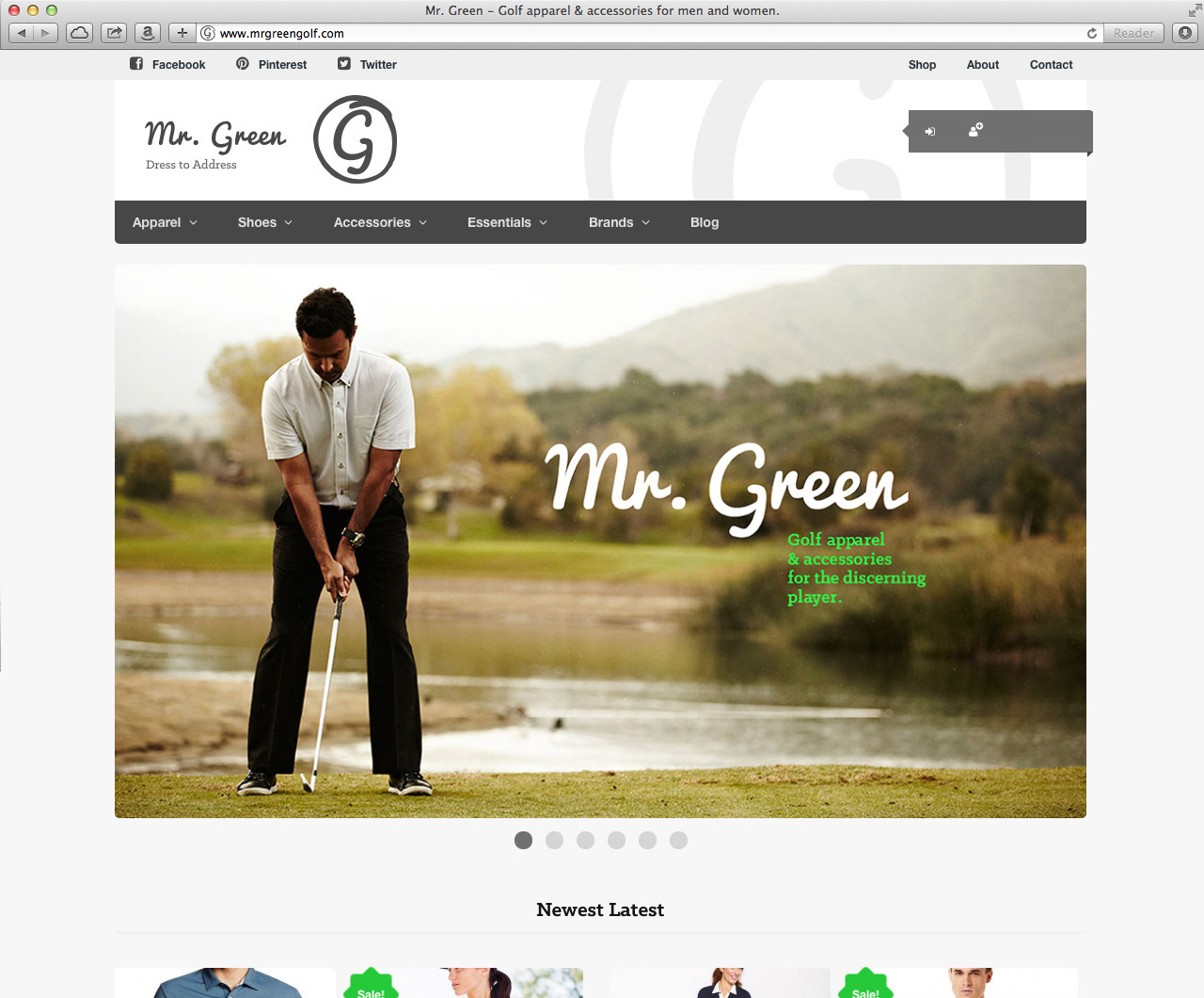 Homepage design