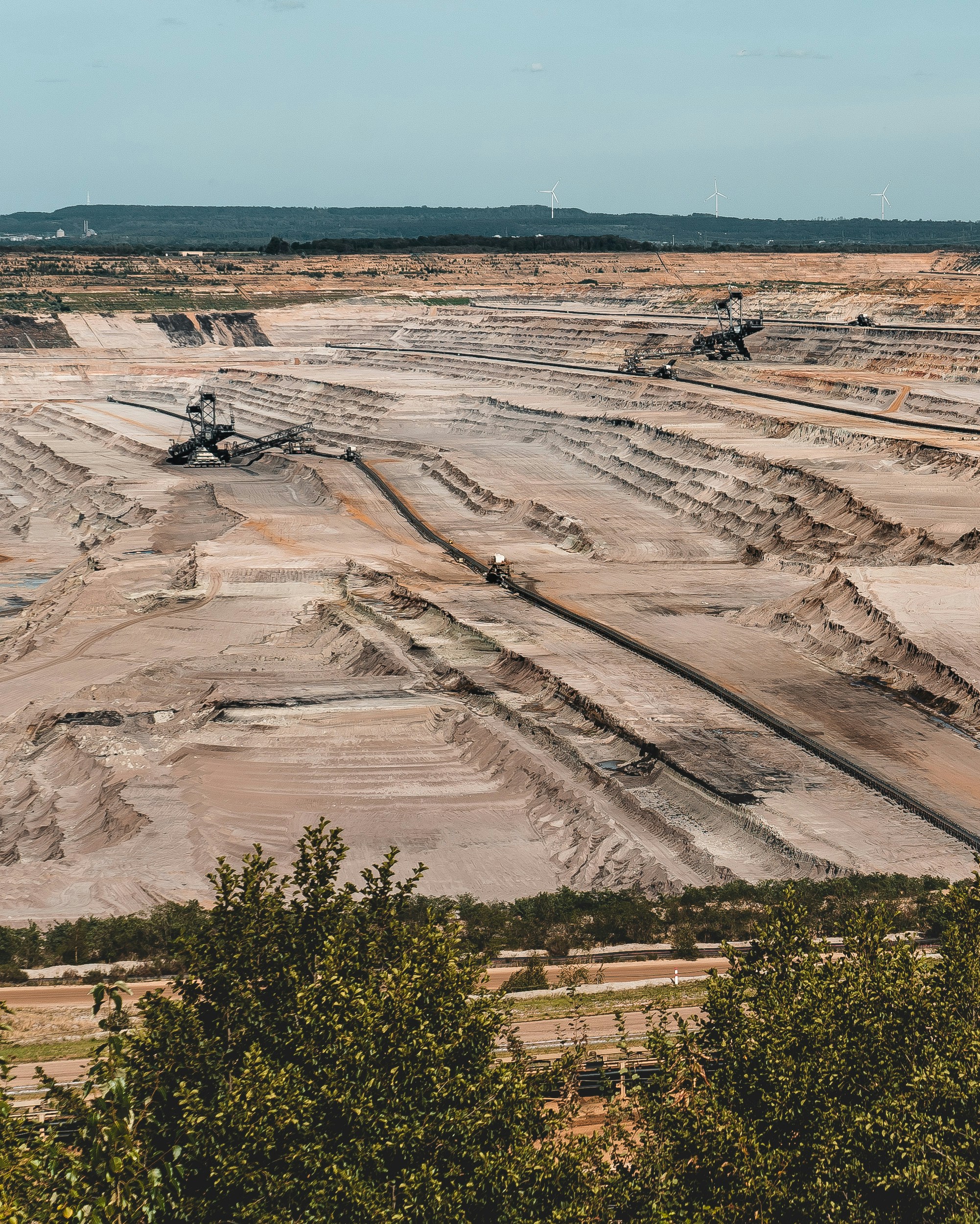 Aerial view of land under development