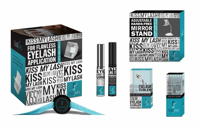 Eyelash makeup set with applicator