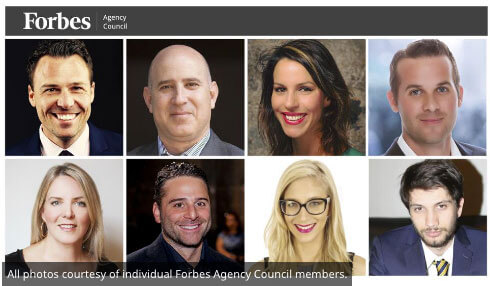 Collage of Forbes Agency Council members