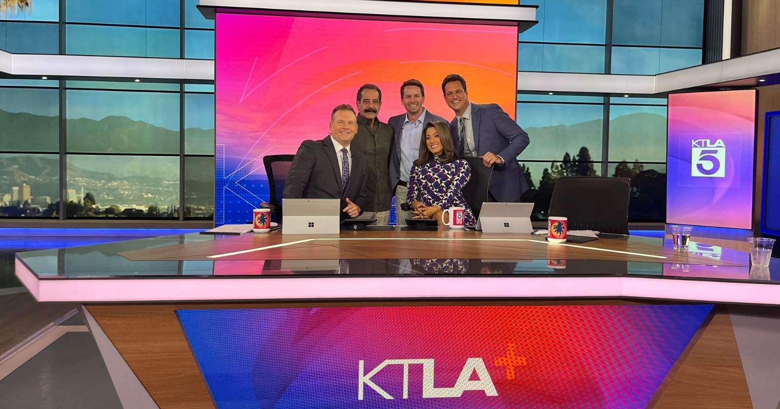 Jason and Tyler Ritter at KTLA for John Ritter Foundation