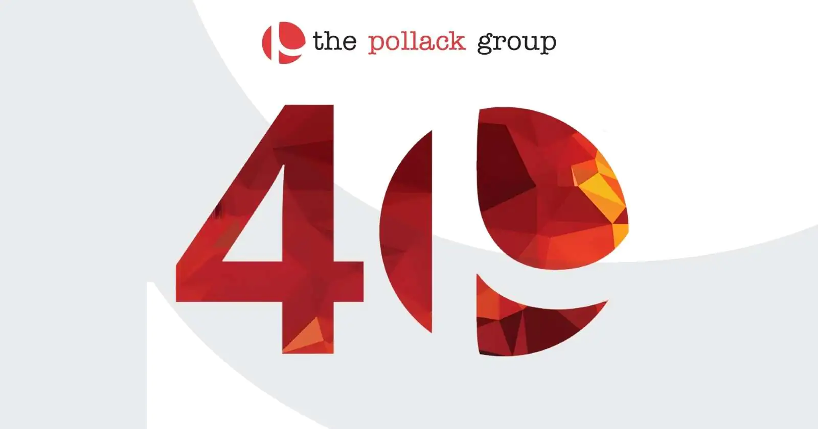 Ruby red 40 on a white background with The Pollack Group logo