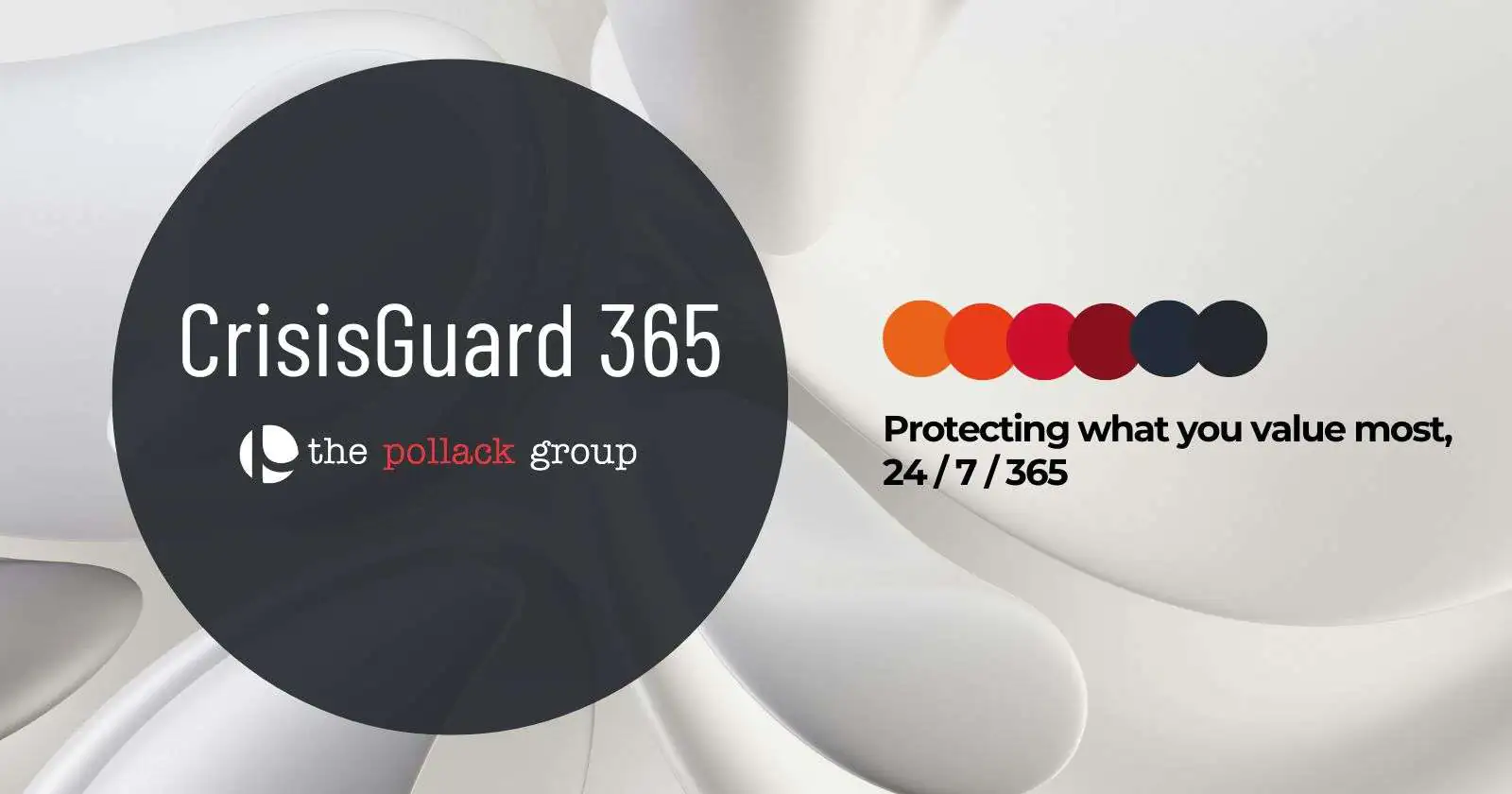 CrisisGuard 365 logo with abstract background