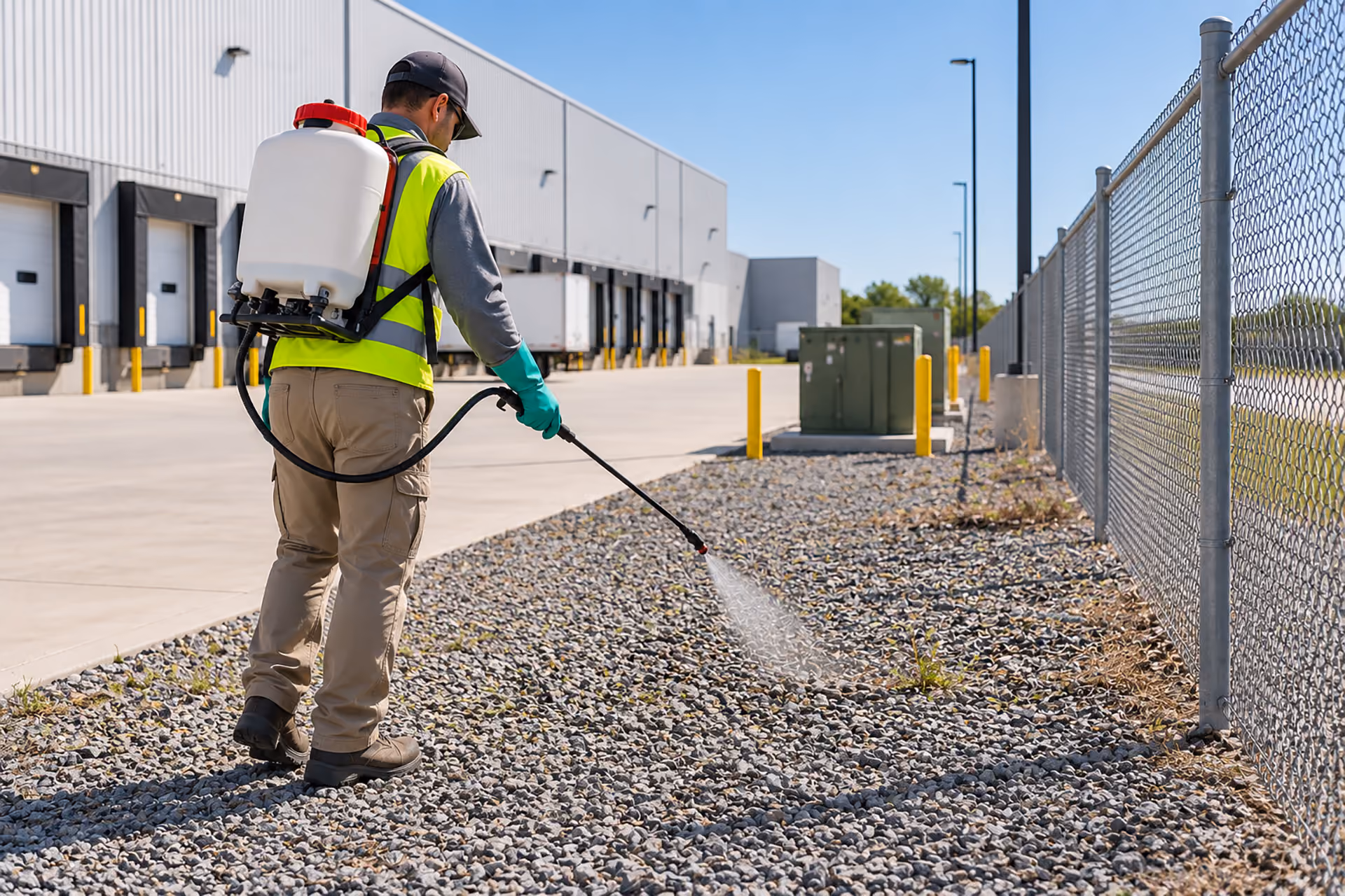 Commercial landscape weed control in Evansville, Indiana