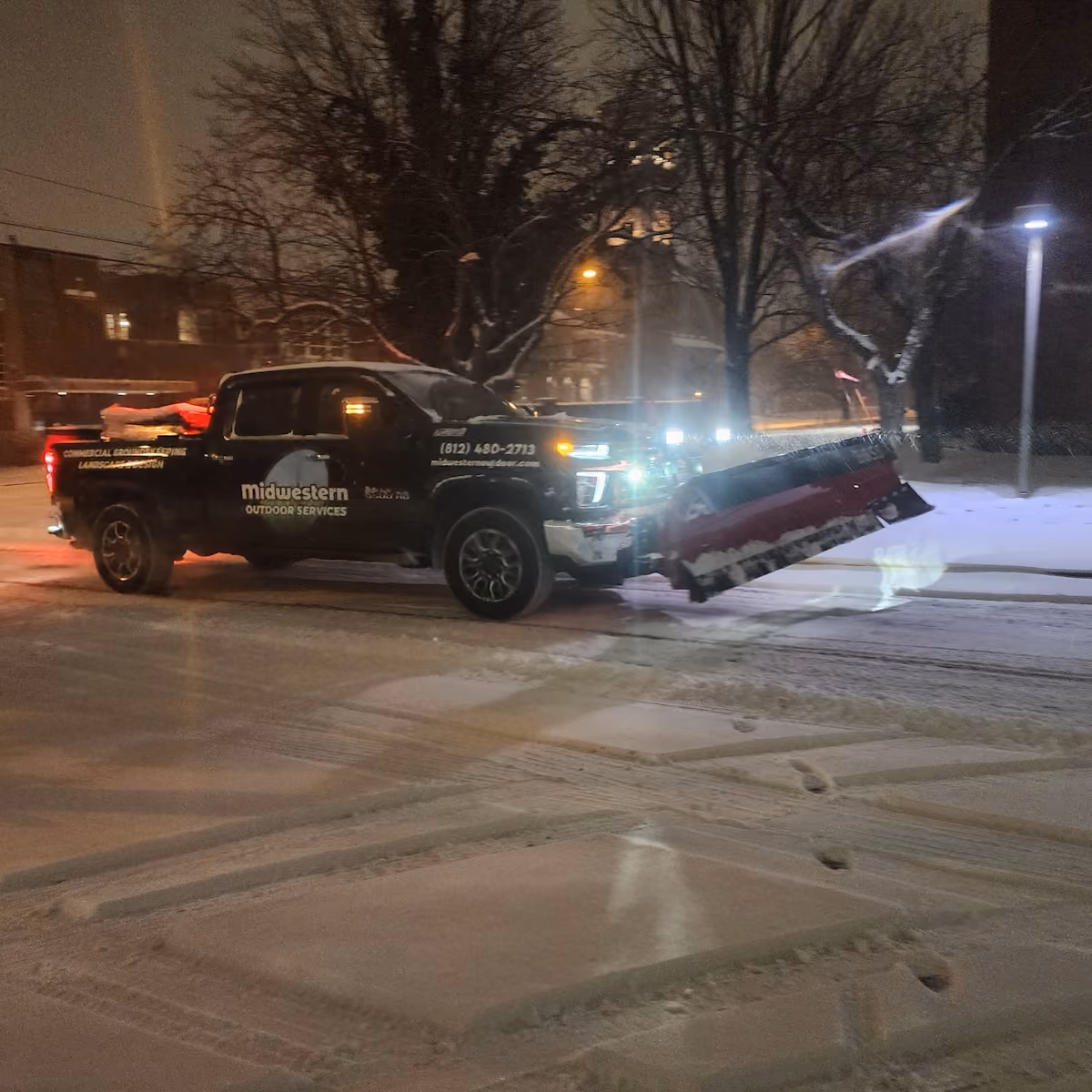 Midwestern Outdoor Services commercial snow and ice management in Southern Indiana