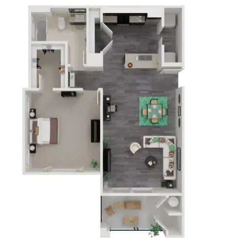1 Bed / 1 Bath, 795 sq. ft.