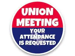 Union Meeting, your attendance is requested graphic