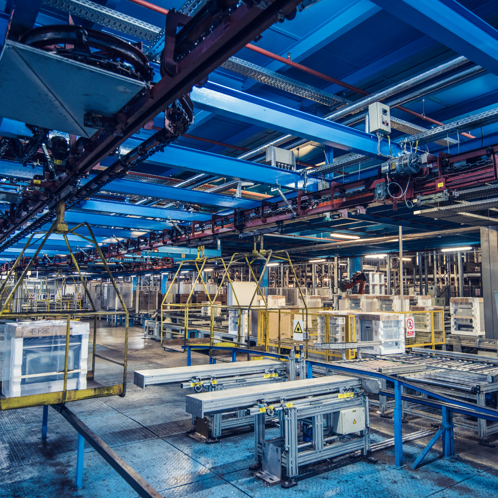 Manufacturing image placeholder, replace with plant photo or dashboard mockup