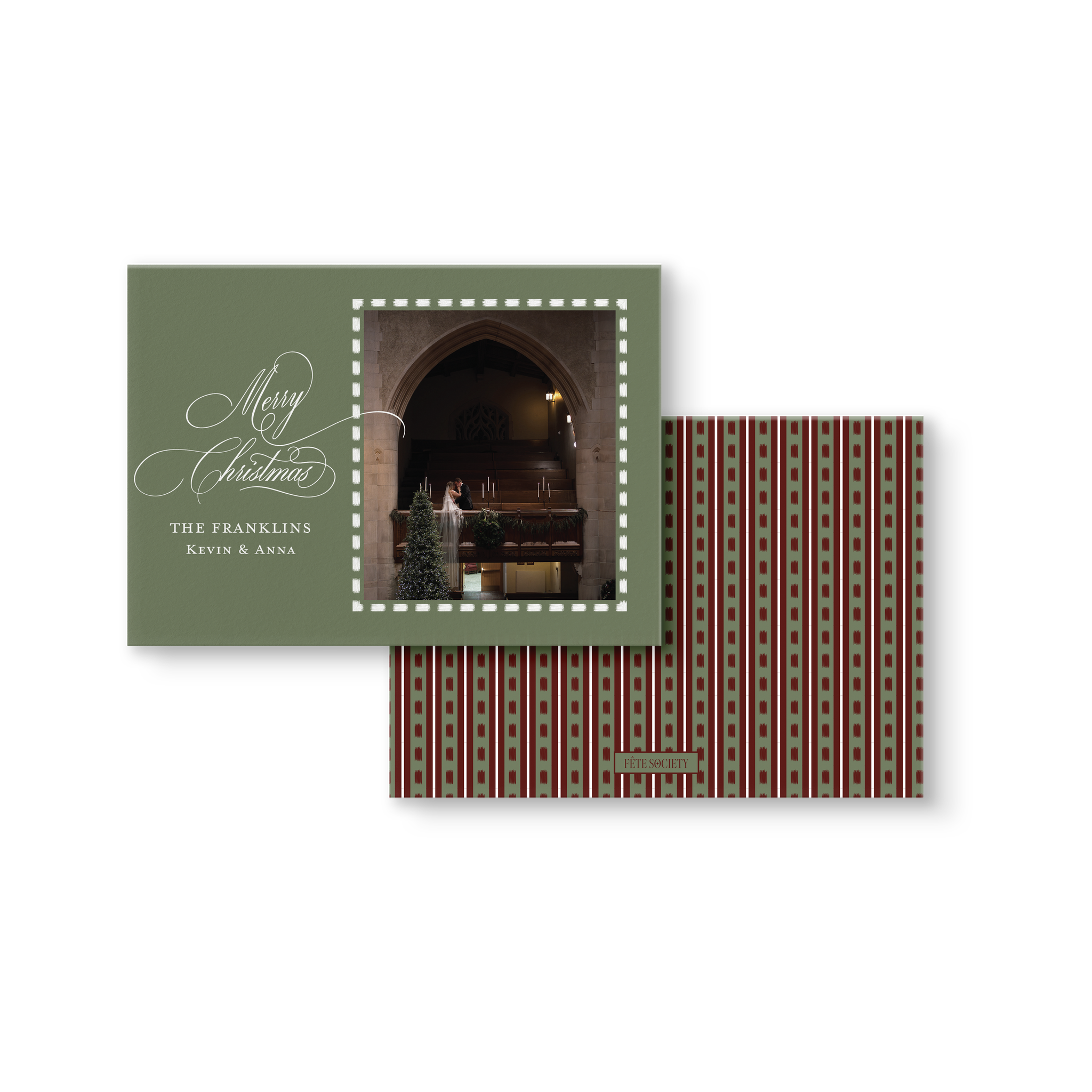 Holiday Joy Holiday Card front and back