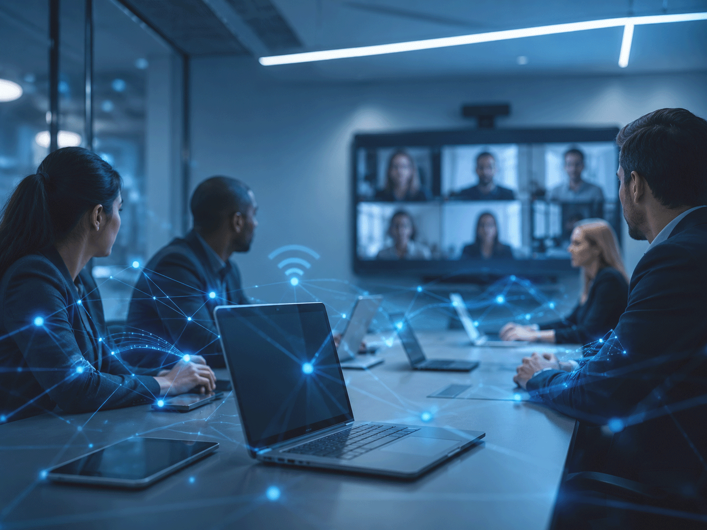 IT professionals collaborating on network strategy