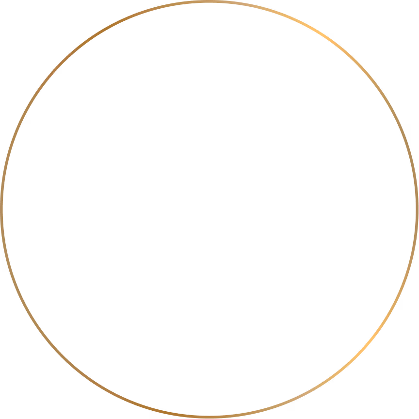 Decorative gold circle accent