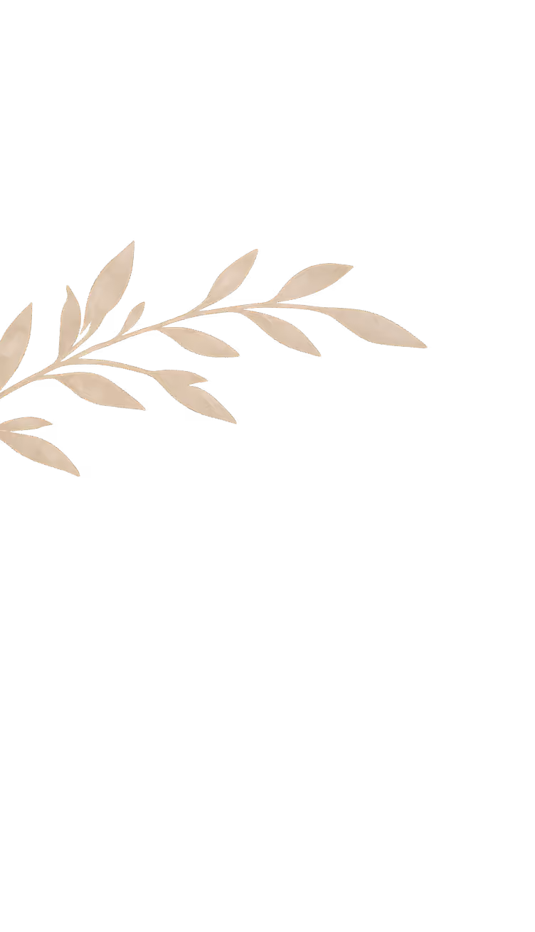 Decorative leaf illustration, right side of blog section