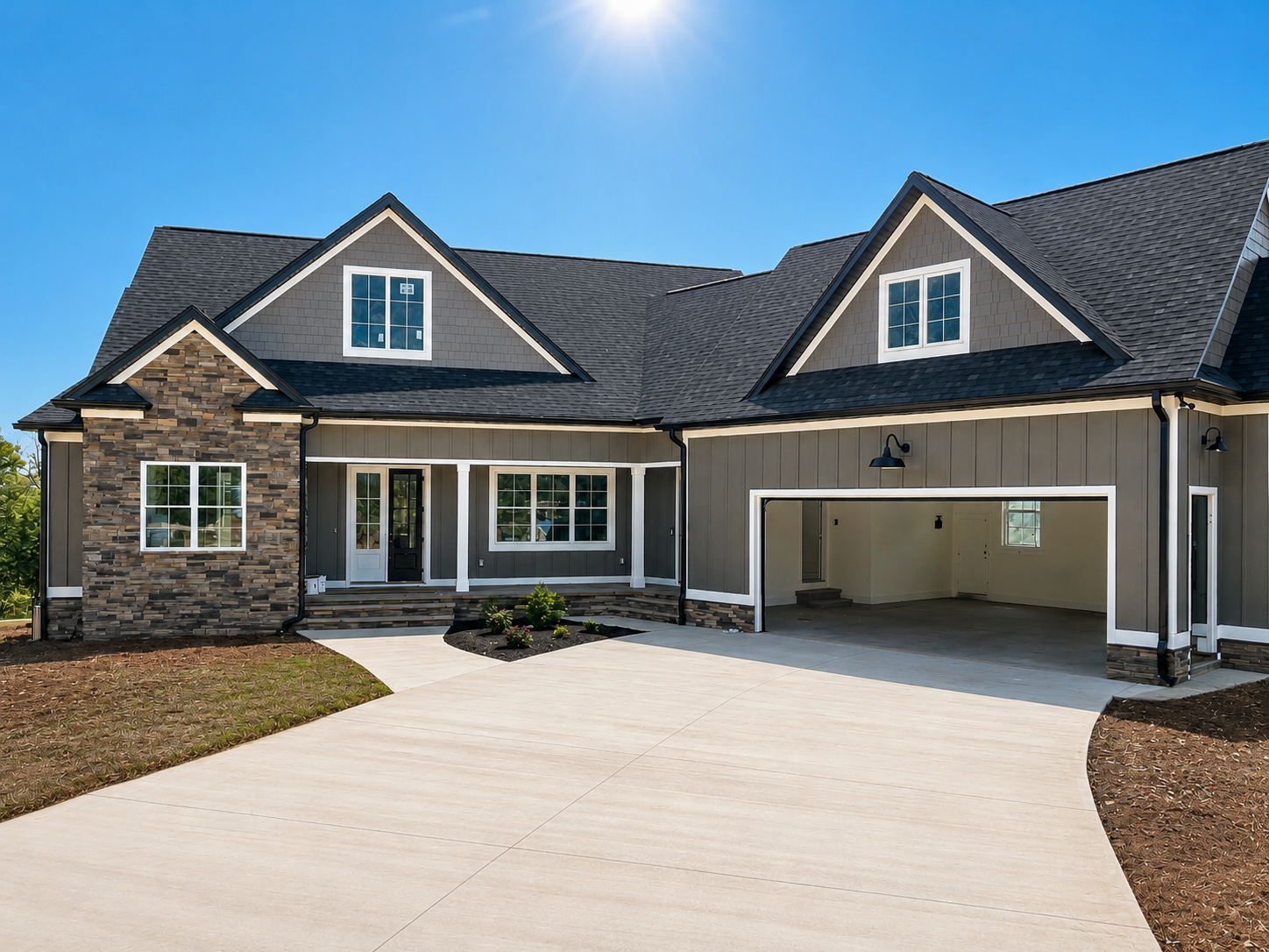 Freshly painted home exterior by Ivan Painting LLC in Charlotte, NC