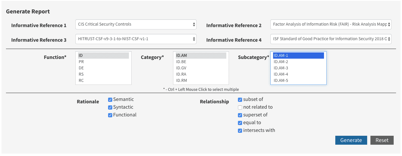 Selection criteria