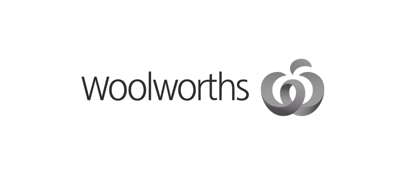Woolworths logo with stylized apple icon.
