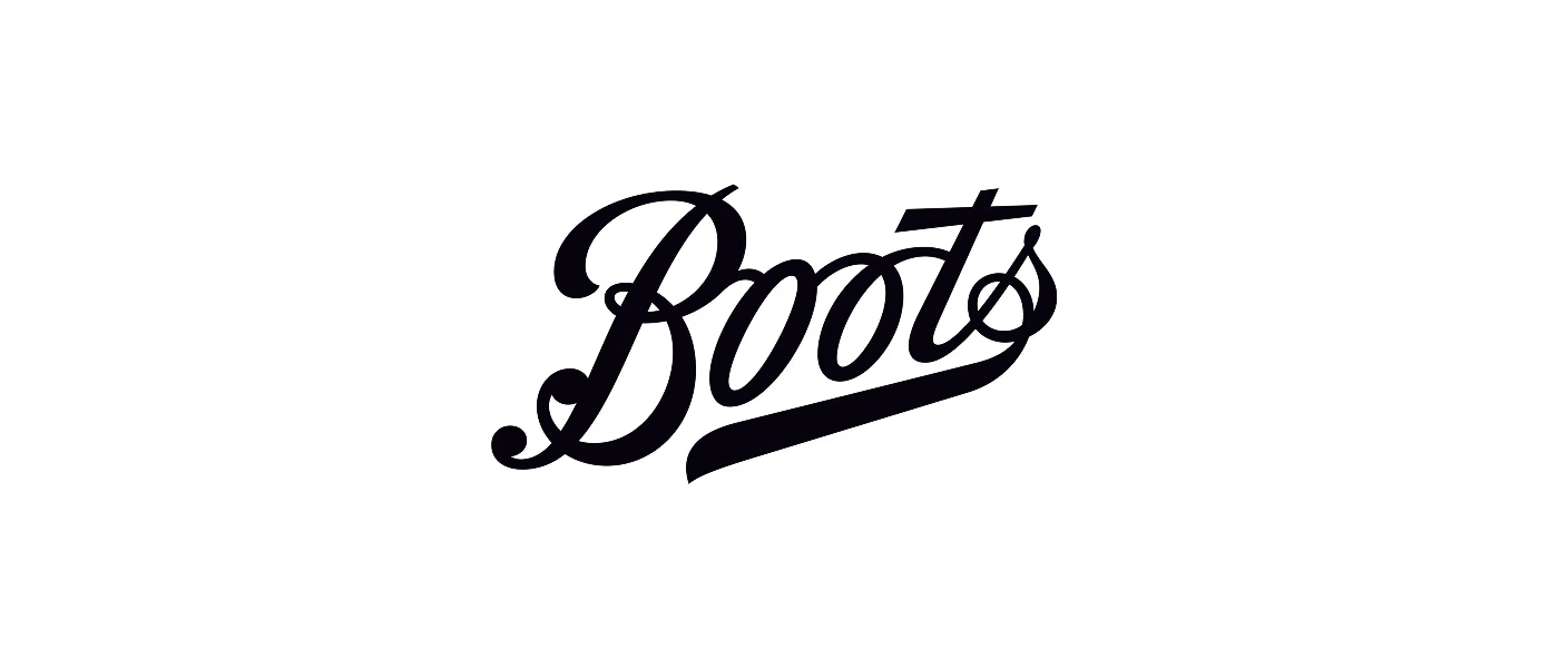 Boots brand logo in stylized black script font with an underline.