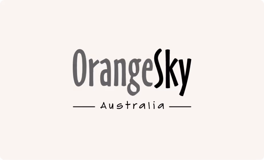 OrangeSky Australia text logo with 'Orange' in gray and 'Sky' in black on light background.