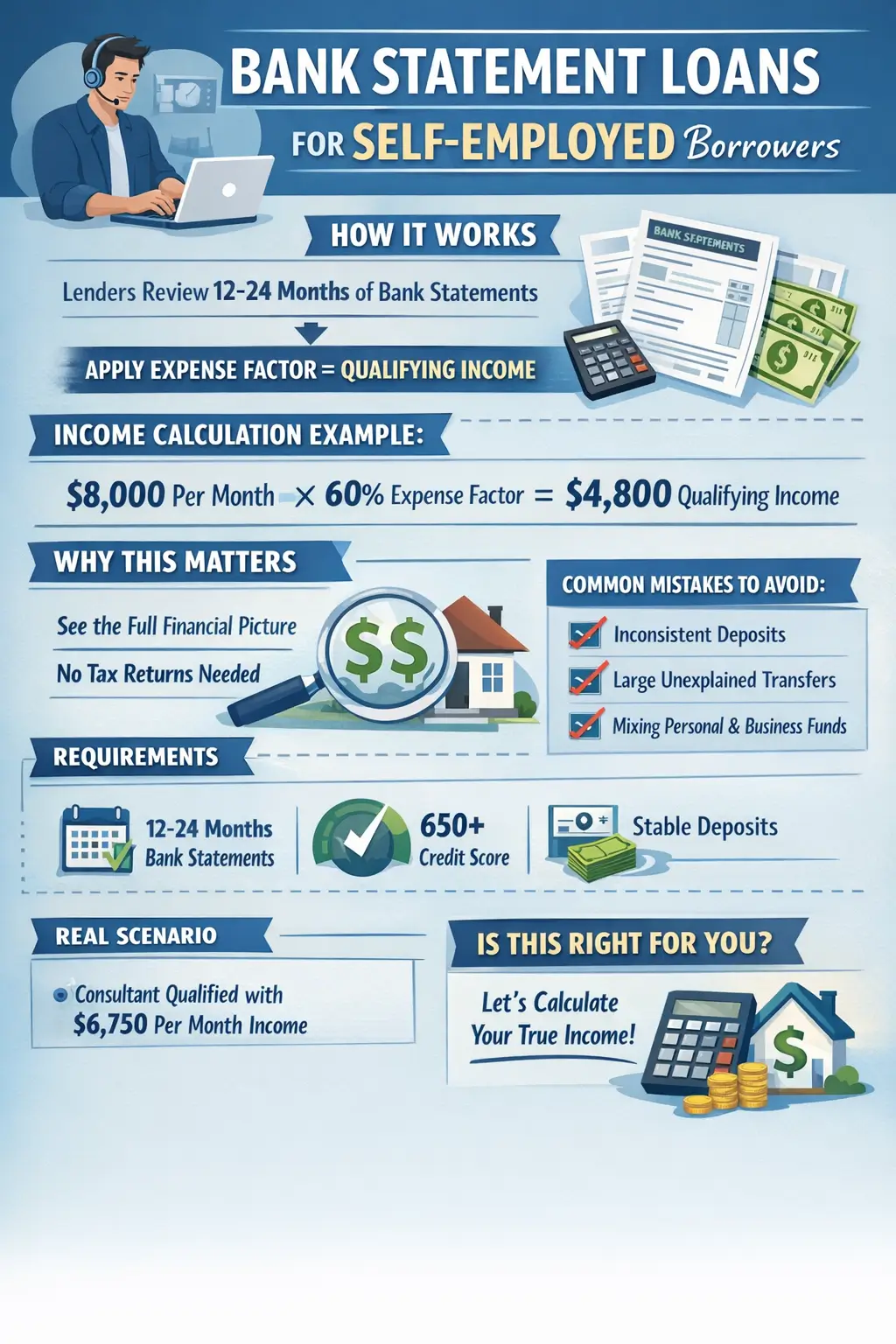 How Do Bank Statement Loans Work for Self-Employed Borrowers?
