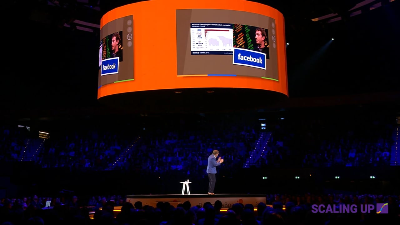 Still from a Verne Harnish keynote video