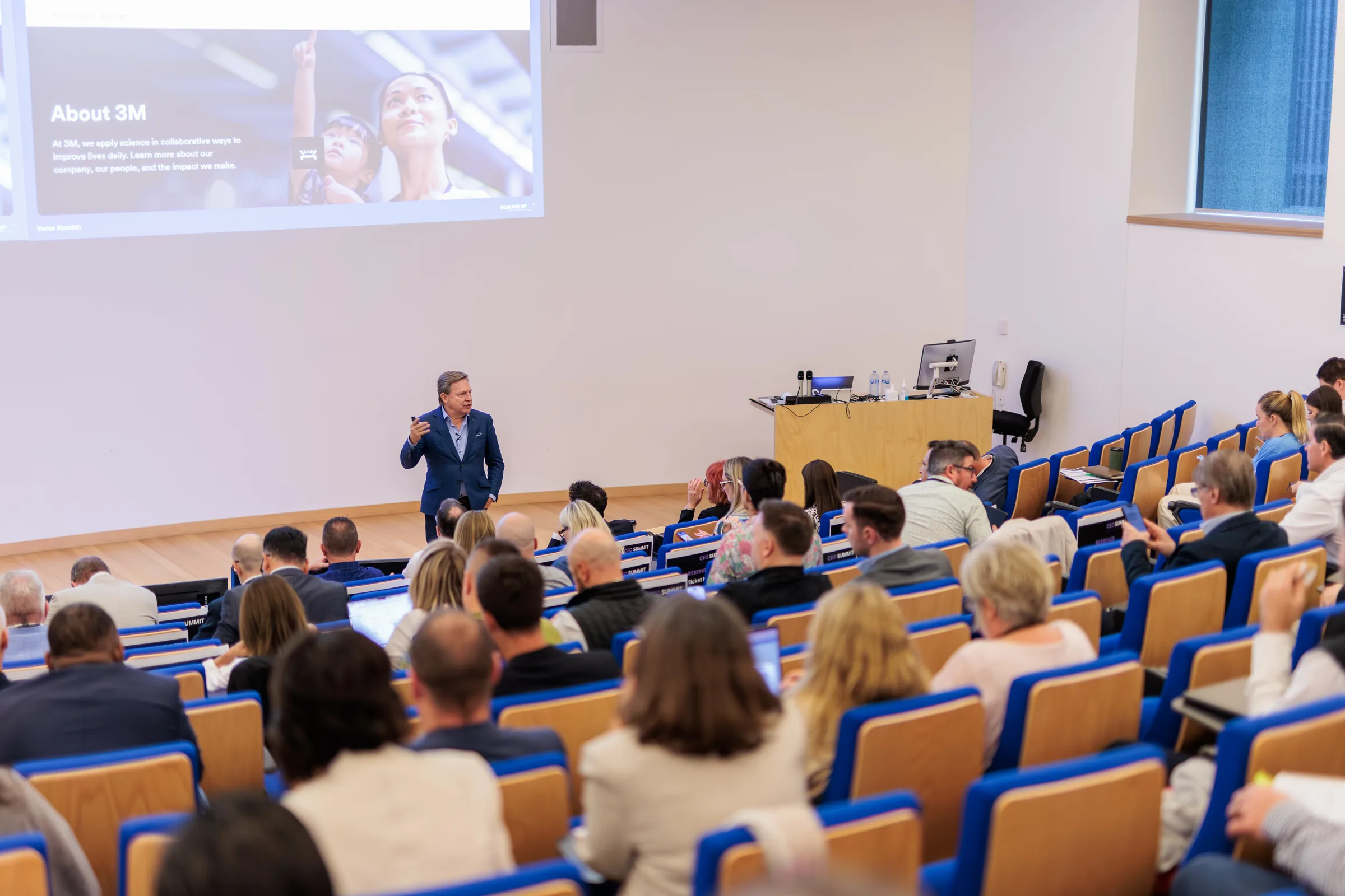 Verne Harnish presenting to a full auditorium at the 2026 Scaling Up CEO Summit