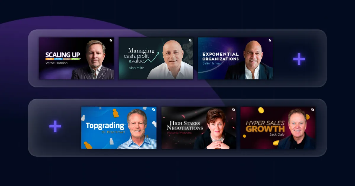 Growth Institute online courses — Scaling Up with Verne Harnish, Topgrading, Exponential Organizations and more