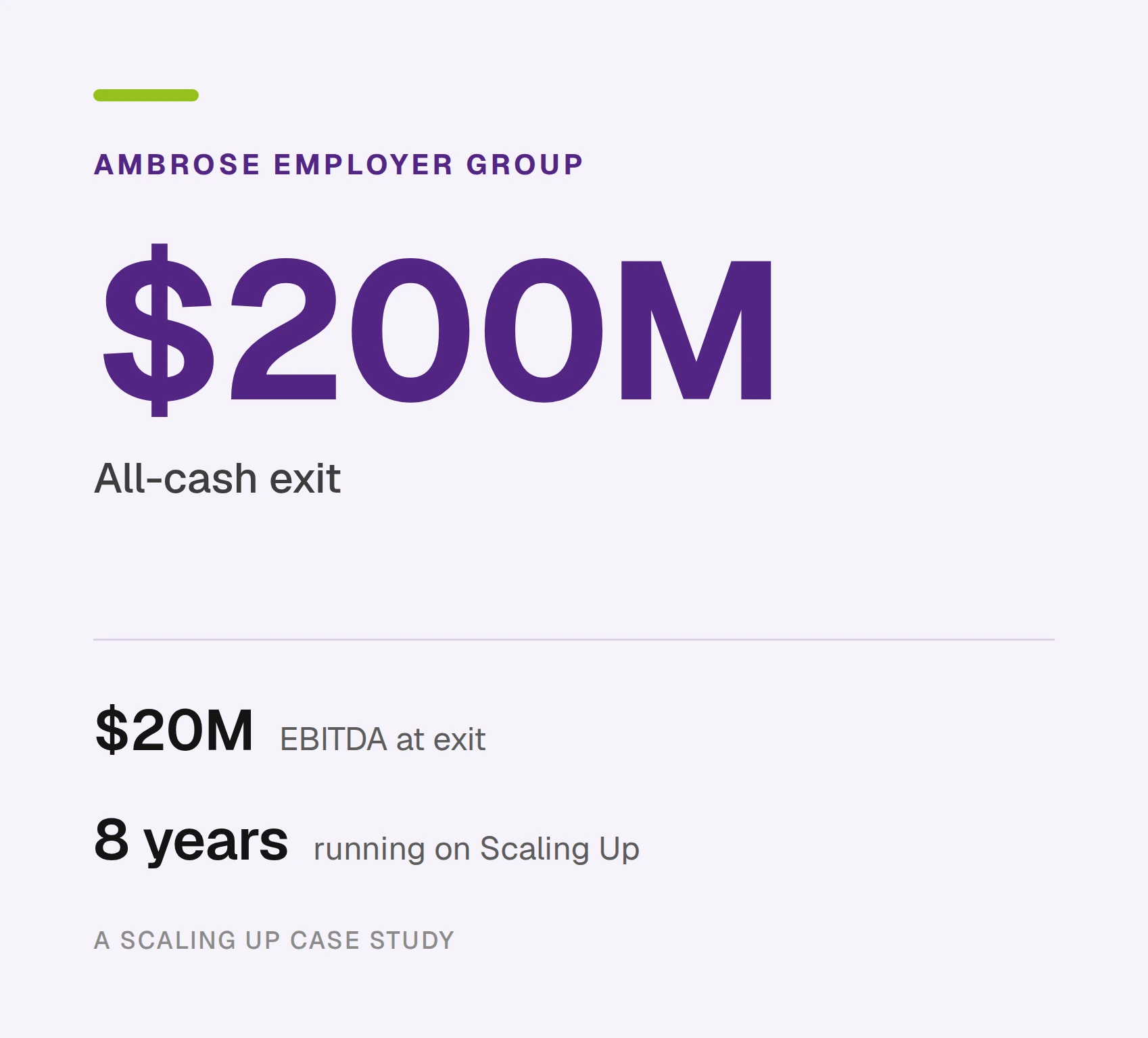 Ambrose Employer Group: From startup to a $200M exit