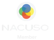 NACUSO logo with overlapping blue, yellow, red, and green circles above the word NACUSO and the word Member below.