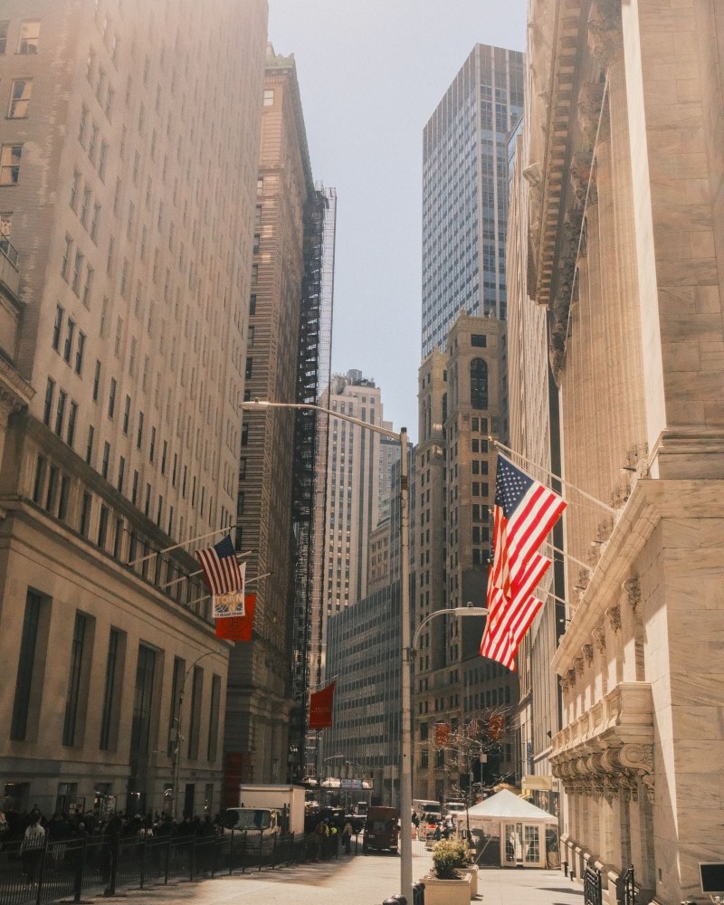 Financial district skyline