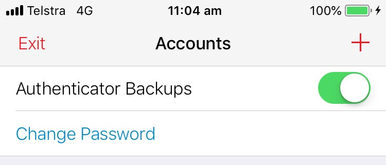 Authy Setup - Backup