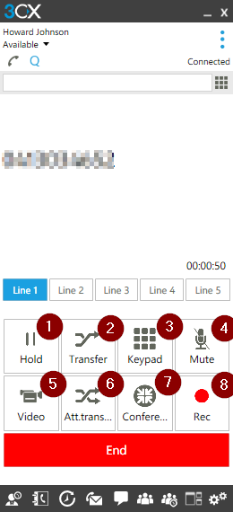 3CX softphone on Windows