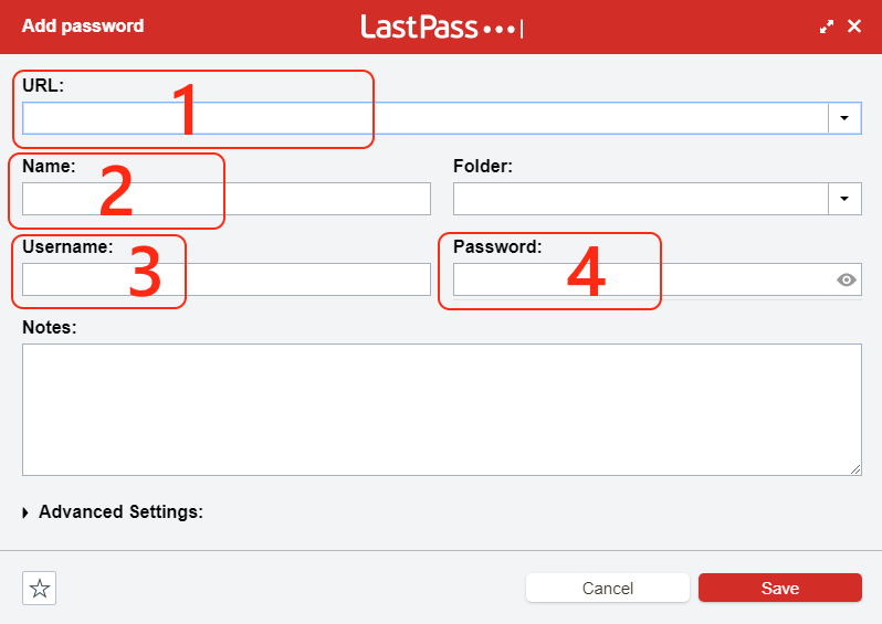 Google Chrome LastPass add password