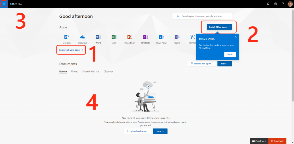 Office 365 Portal (Aug 2018)