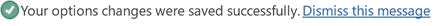 Text of message that says your changes were saved.